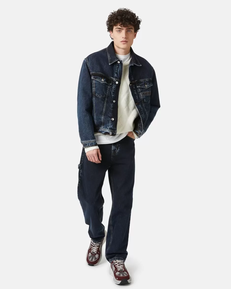 Sale Denim Jacket With Vintage Treatment Outerwear