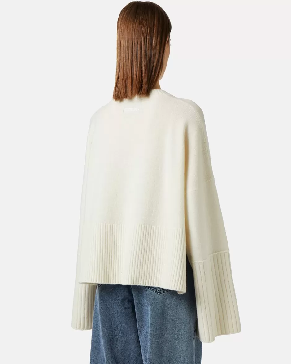 Sale Large Wool Crewneck Sweater Women Knitwear