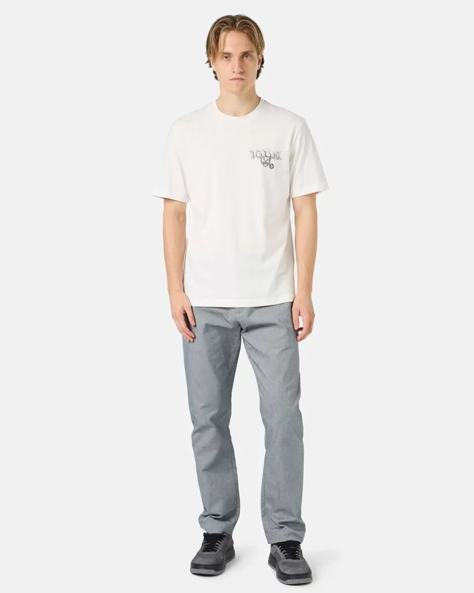 Discount White Cotton Jersey T-shirt With Splash And Bear Logo Print On The Heart T-Shirts And Polo